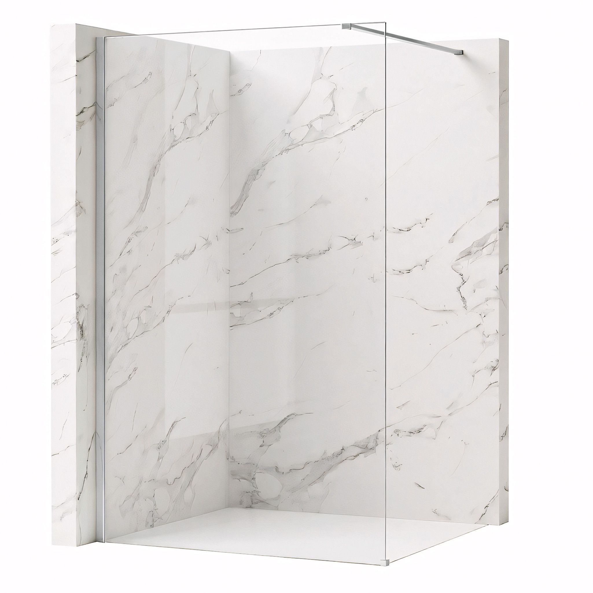 Parete Doccia Rea Flexi Transparent / Chrome 140