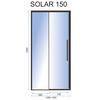 Drzwi prysznicowe SOLAR BLACK MAT 150