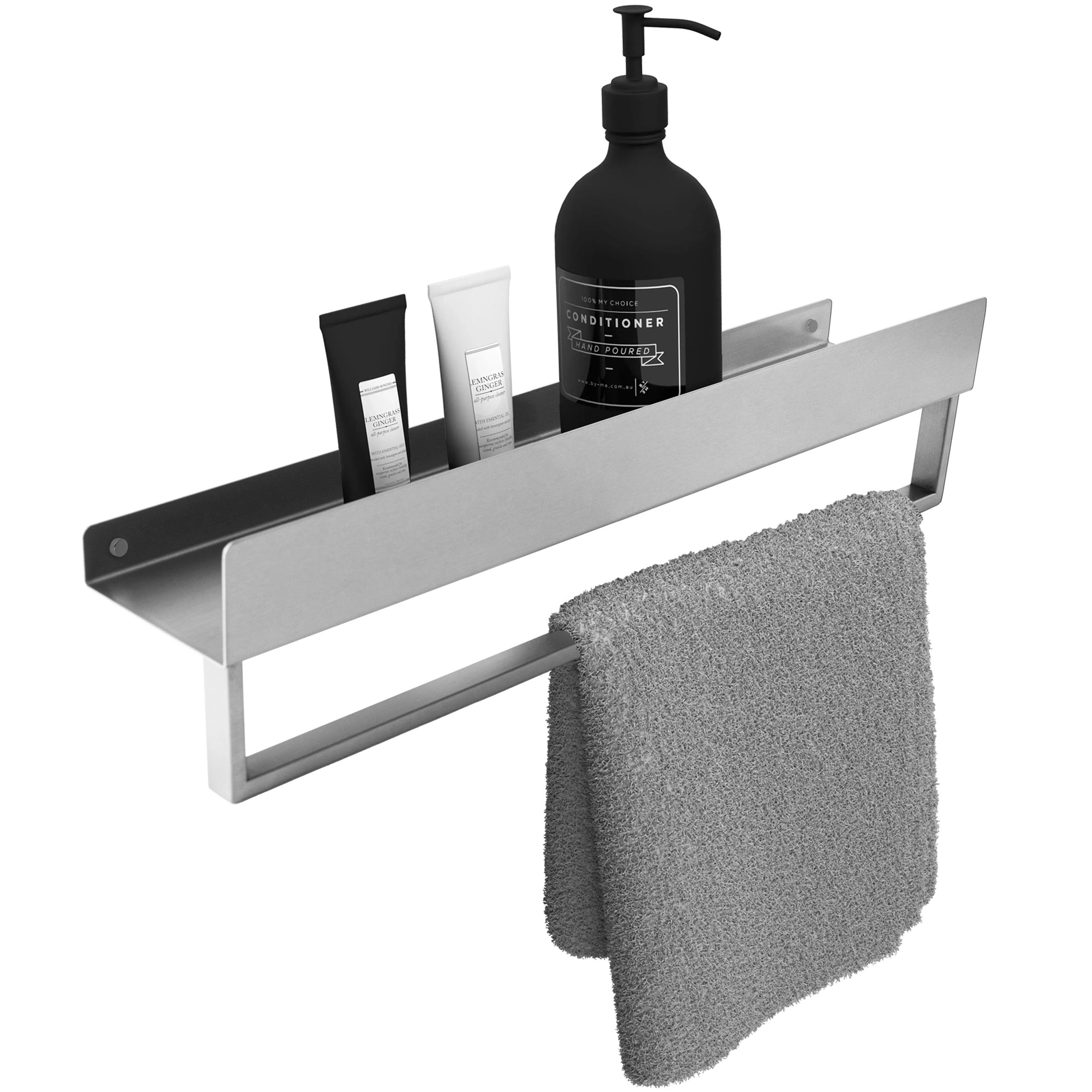Image of Mensola Da Bagno Sf01 45cm Steel Brush