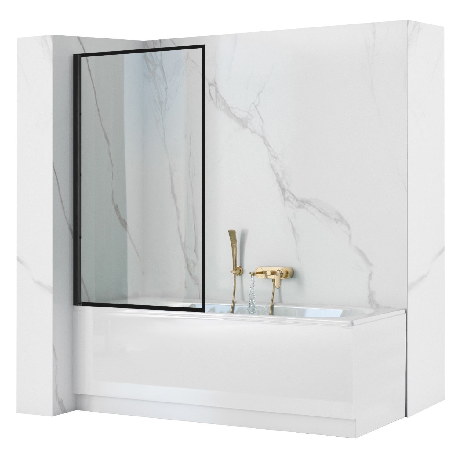 Schermo Vasca Rea Lagos Fix 70 Black