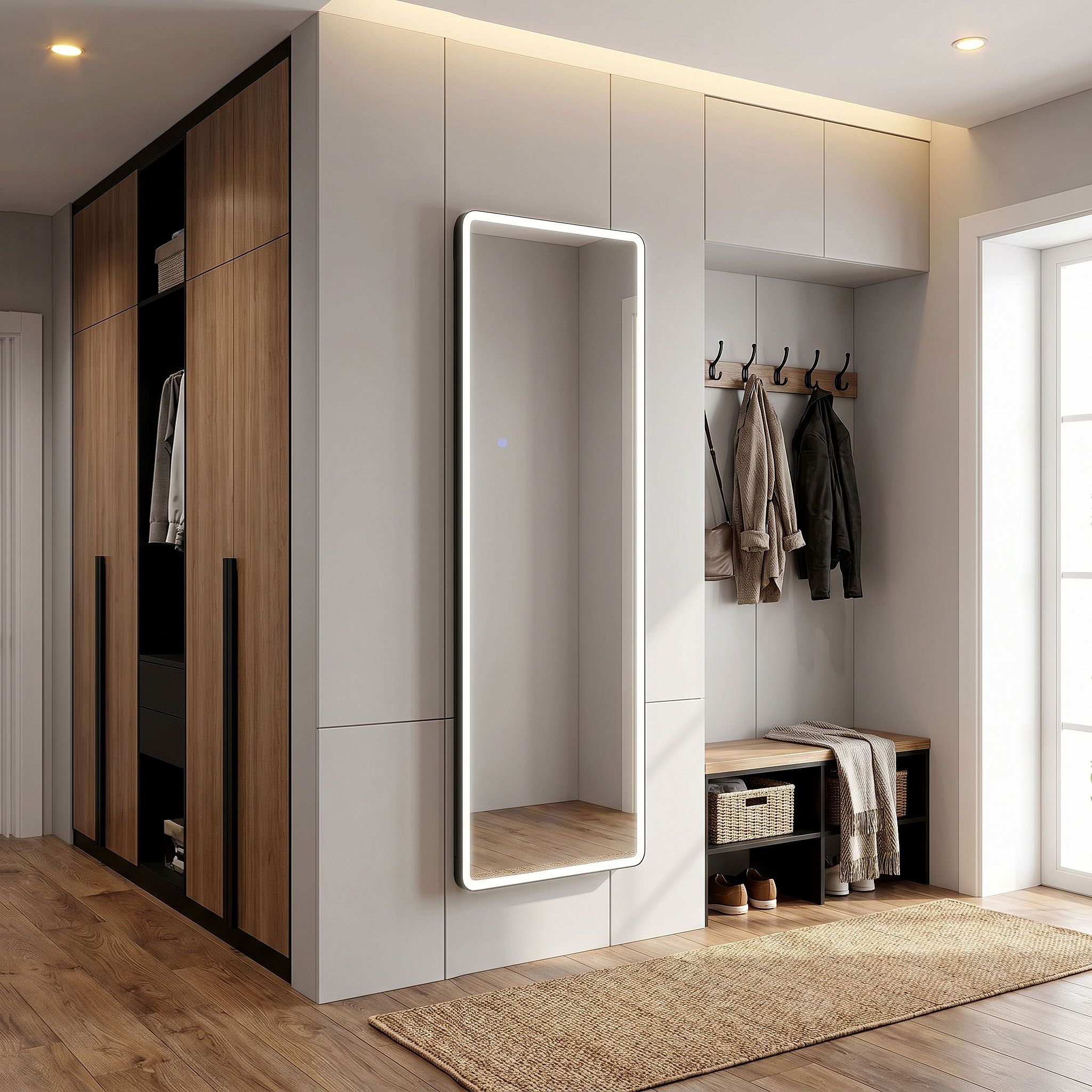 Led Seinäpeili Classico 60x170cm Black 3