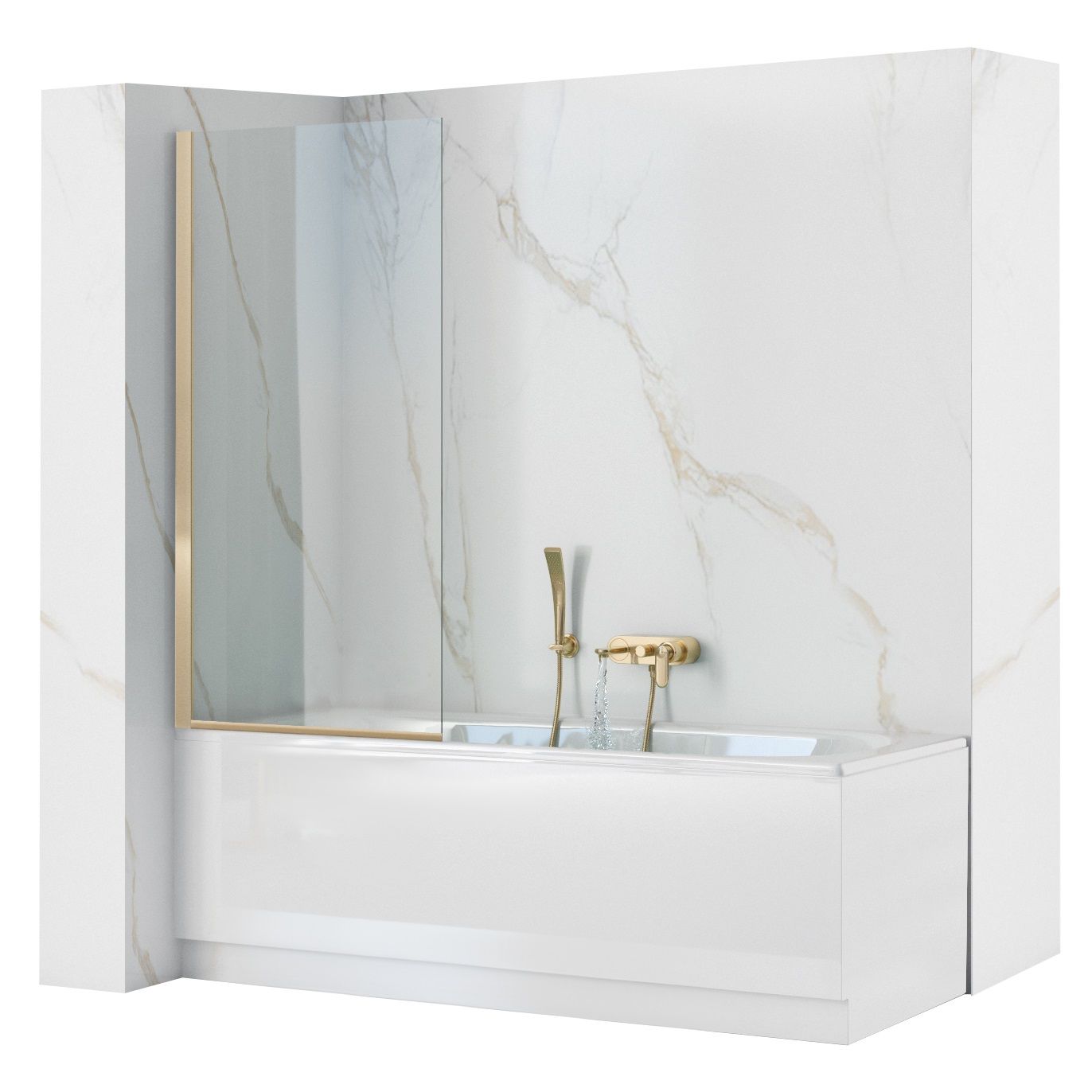 Schermo Vasca Rea Elegant Gold 80