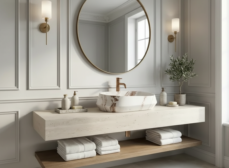 Design creativ: ce să pui pe pereții din baie în loc de faianță?