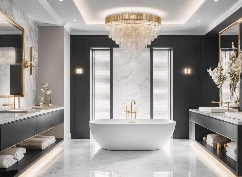Black and gold bathroom – elegance, glamour and modern inspirations