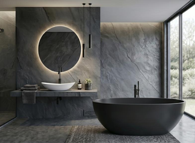 How to design a stylish and functional black-and-white bathroom?