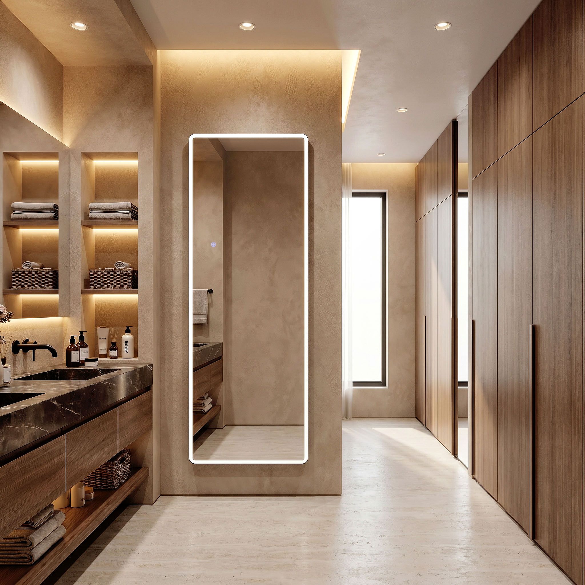 Led Seinäpeili Classico 60x170cm Black 4