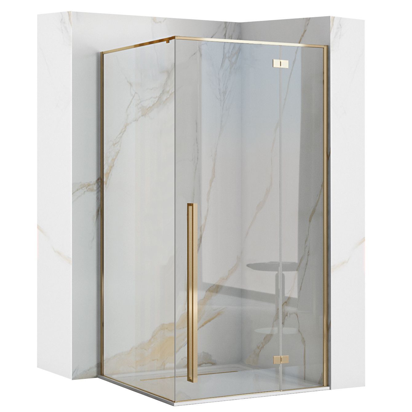 Cabina Doccia Fargo 100x80 Gold con piatto doccia Savoy