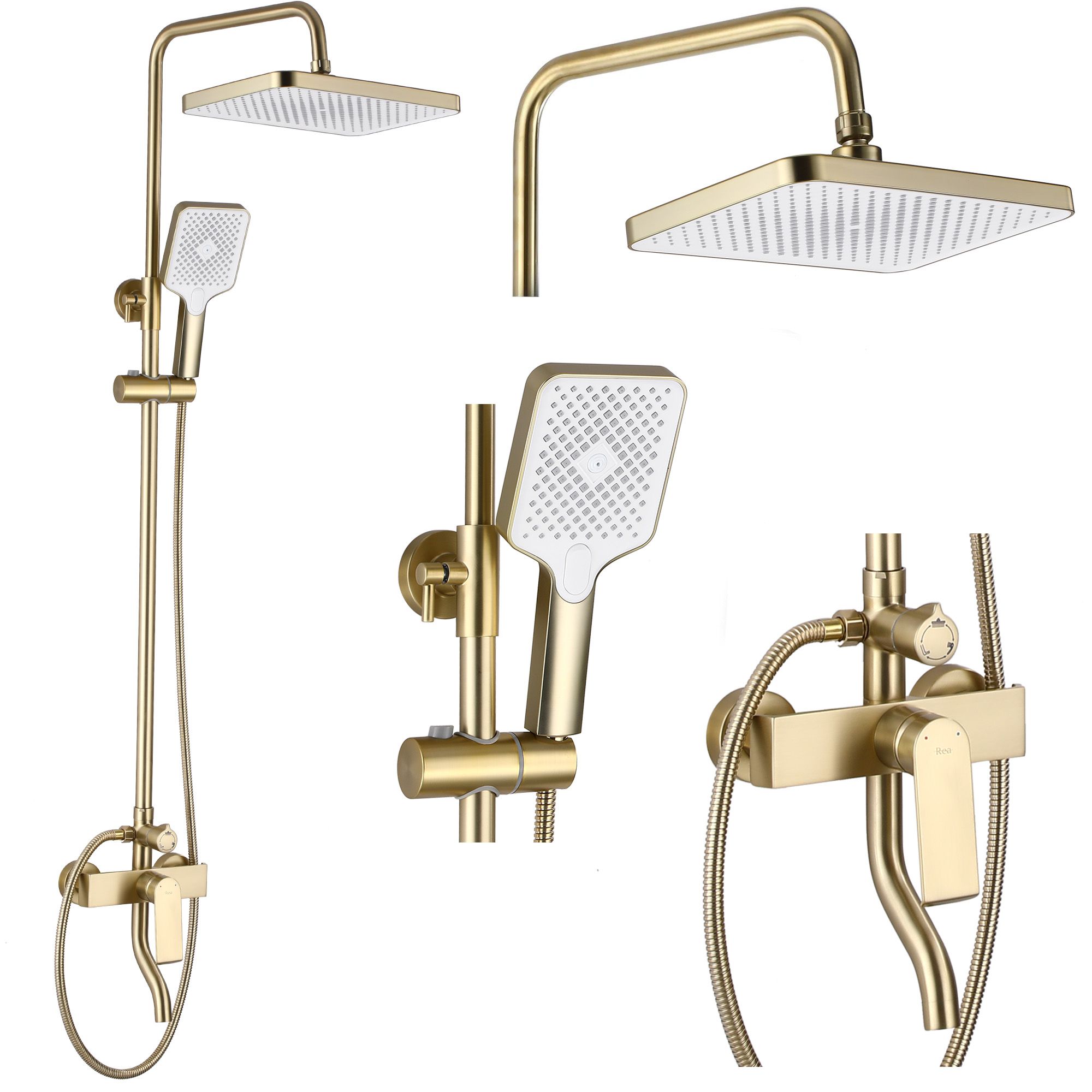 Image of Set Doccia Da Incasso Rea Hass oro