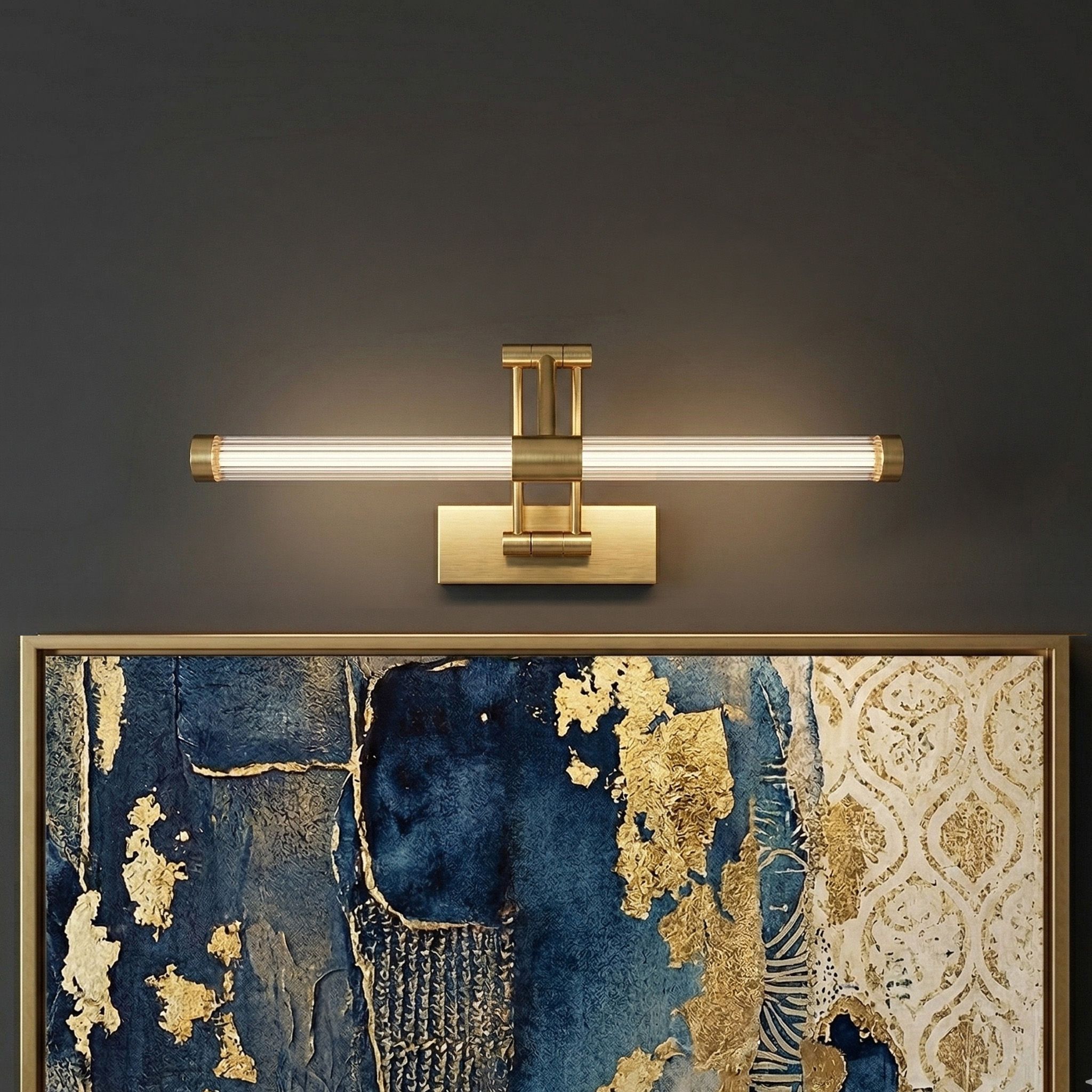 Kylpyhuoneen Seinä Led-valaisin APP1899-1W 40cm Brush Gold 4