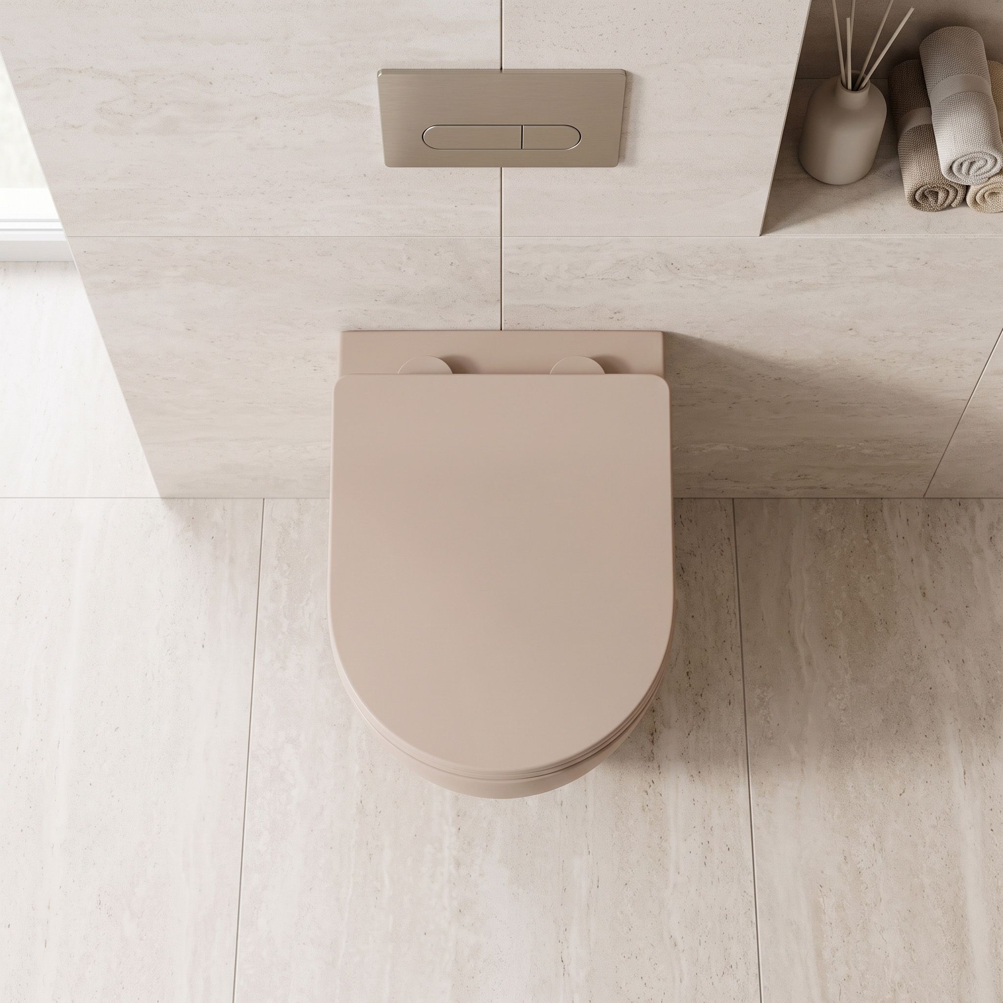 Seinälle Ripustettava Wc-istuin Rea Carlo Mini Tornado Mocca Matt 8