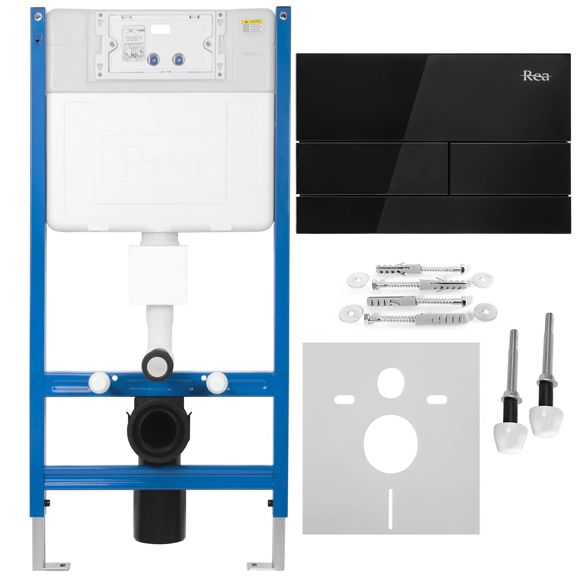 Image of Telaio Wc Da Incasso K011a-q Rea T nero Glass