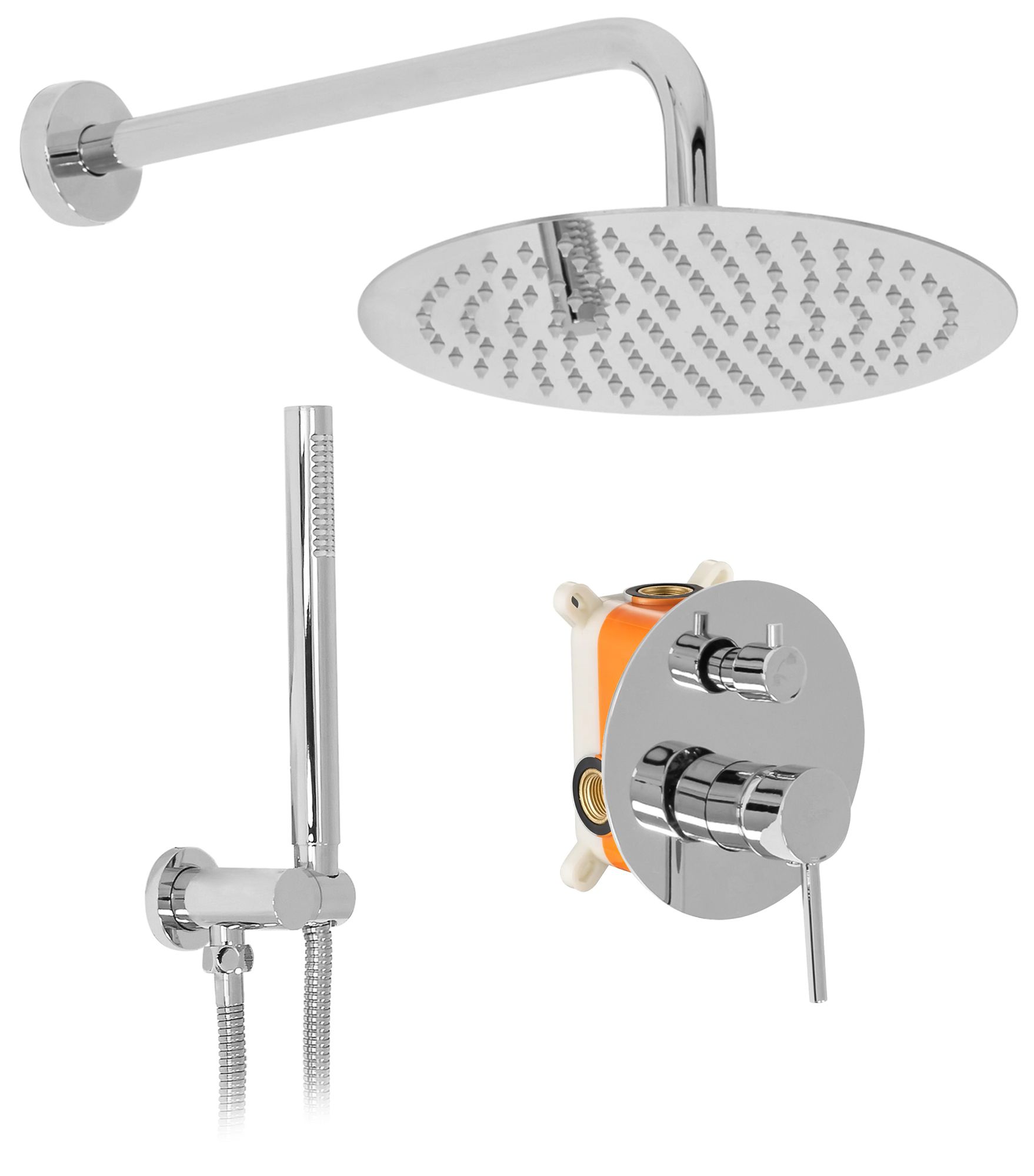 Image of Set Doccia Da Incasso Rea Lungo Chrome + Box