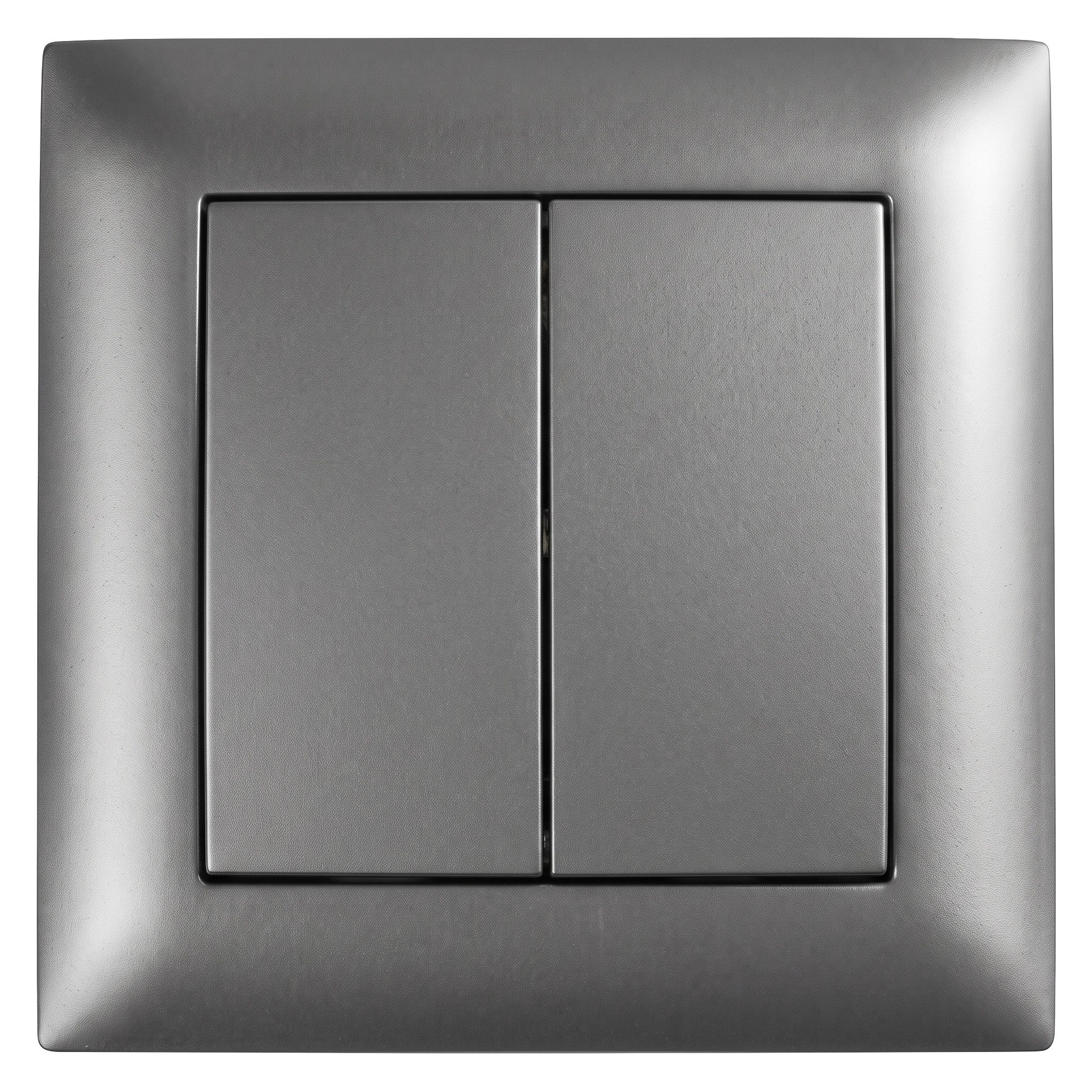 Kaksoiskytkin Kehyksellä Oste Jnh007-w Grey 1