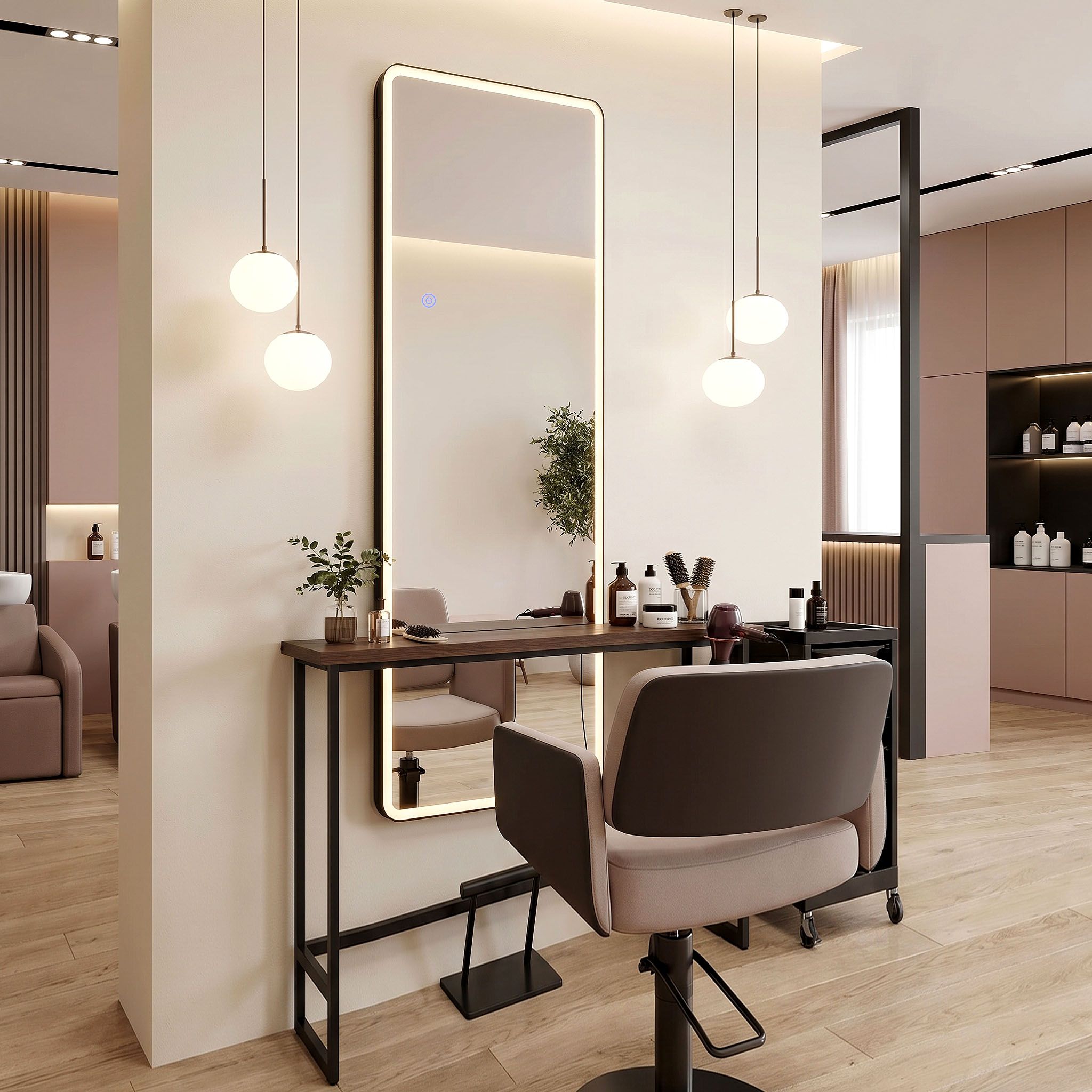 Led Seinäpeili Classico 60x170cm Black 5