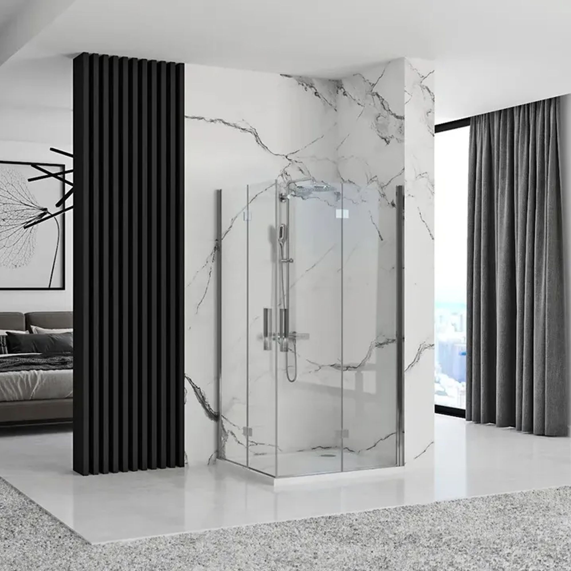 Cabina Doccia Rea Molier Chrome Double 90x90