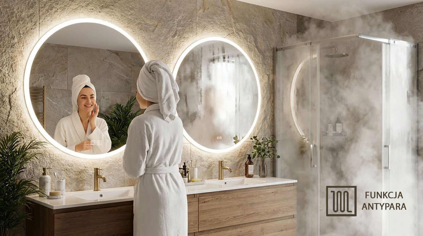 LED mirrors with anti-fog