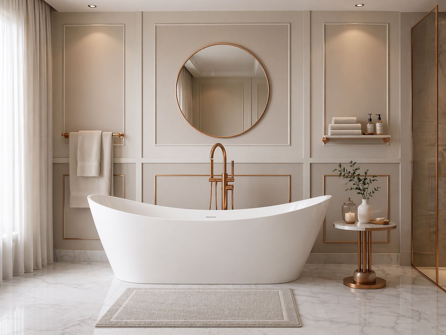 Salle de bains en cuivre