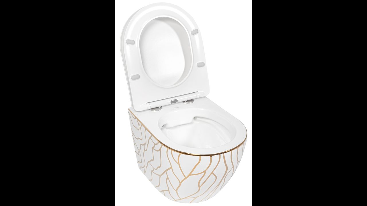 Misa WC podwieszana Carlos Flat Wave Gold