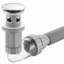 Washbasin siphon with click-clack drain REA Flow Chrome