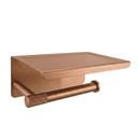 Suporte de papel higiénico com prateleira 6613 Modern Copper Brush
