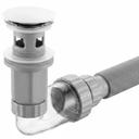 Washbasin siphon with click-clack drain REA Flow White