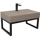 Vasque en conglomérat Rea GOYA TAUPE 70CM + piètement
