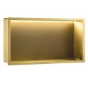 WANDEINBAU-BADEZIMMERREGAL LED 30x60 brush gold
