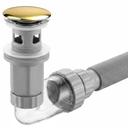 Washbasin siphon with click-clack drain REA Flow Gold