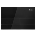 WC öblítő gomb K011A-Q és Slim024N Rea T Black Glass