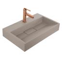 Умивальник конгломератний на стільницю Rea GOYA TAUPE 50CM