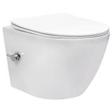 wandhängendes WC REA Carlo Lux Rimless mit Bidetfunktion
