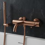 Badkarsblandare Rea Lungo Diamond Brush Copper