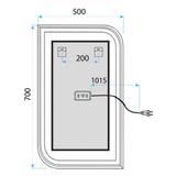 Specchio LED ZONE 70X50 BLACK