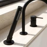 3-Loch-Badewannenarmatur Rea Lungo Black