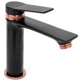 Waschbeckenarmatur Rea Viral Black Rose Gold Low