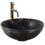 Aufsatzwaschbecken Rea Nadia Black Marble Brush