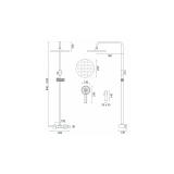 Duschgarnitur REA Savio Led Chrome