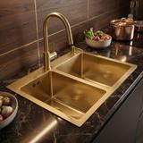 Diskho i rostfritt stål REA Toby BRUSH GOLD