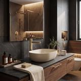 Bathroom faucet Rea Grace Brush Gold High