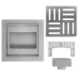 Duschrinne REA CROSS 150x150 Nickel Brush