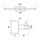 Bad LED-Wandleuchte APP1889-1W 40 cm GOLD