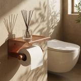 Toilettenpapierhalter mit Ablage 39105A ORI Brush Copper