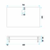Wandwaschbecken REA Apollo Muralto Roma 70