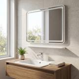 LED sieninis veidrodis su lentyna 80x60 cm L-8060