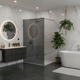 Duschwand Rea Flexi Grey / Titan 140