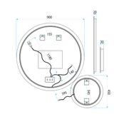 Spiegel LED R-9045 90cm + 45cm