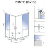 Душевая кабина Rea Punto Black 80x100