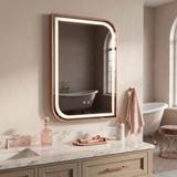 Зеркало LED ZONE 70x50 BRUSH ROSE GOLD