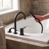 3-Loch-Badewannenarmatur Rea Lungo Black