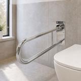 Folding bathroom grab bar Chrome